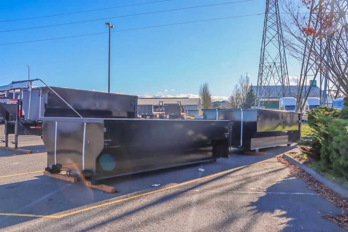Roll-off dumpster ready for waste disposal at job site for 20 Yard Dumpster Rental in Hazel Park